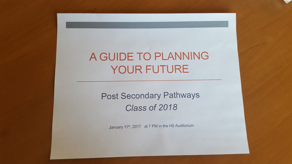 Junior Post Secondary Planning Evening Jan. 11th @ 7PM